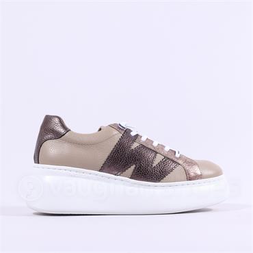 Wonders Zurich Curvy Sole W Trainer - Taupe Combi
